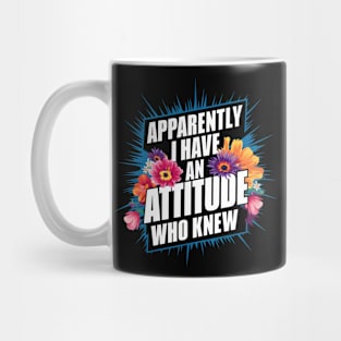 Attitude Blossom: Bold Typography Design Mug